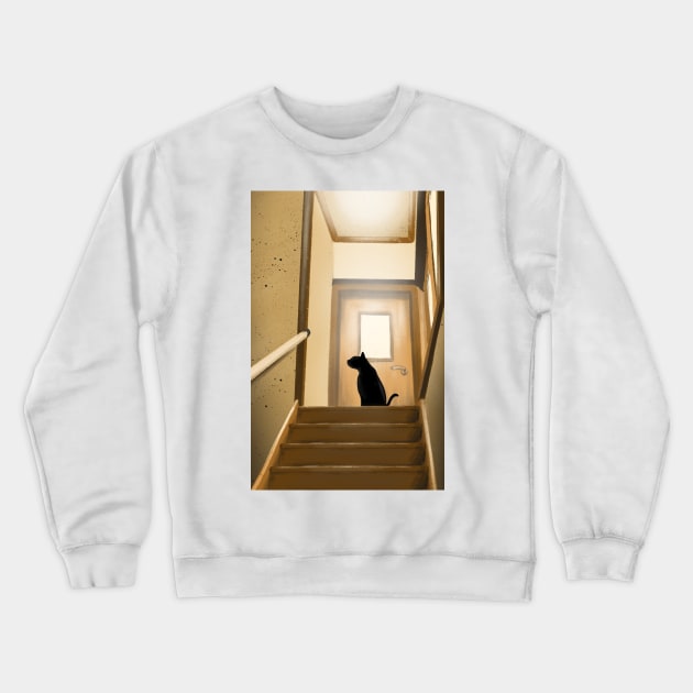 On the stairs Crewneck Sweatshirt by BATKEI